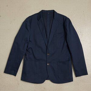 J Crew Sport Coat Mens 42R Navy Thompson Unstructured Unlined Cotton